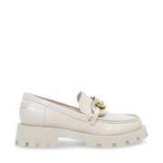 Steve Madden Loafers med kedjeband och tjock sula White, Dam