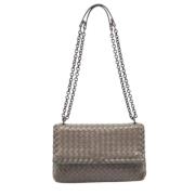 Bottega Veneta Vintage Pre-owned Laeder axelremsvskor Gray, Dam