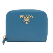 Prada Vintage Pre-owned Laeder plnbcker Blue, Dam