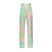 Pinko Elegant Satin Lucido Green Pink Multicolor, Dam