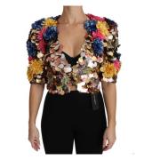 Dolce & Gabbana Förtrollade Sicilien Kristall Pärla Jacka Multicolor, ...