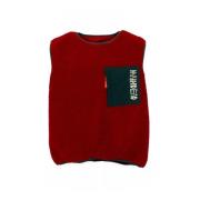 Brain Dead Sherpa Fleece Vest Oversize Fit Red, Herr