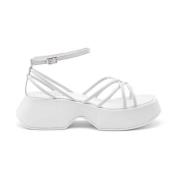 Vic Matié Vit Läder Bur Sandal White, Dam