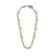 Emanuele Bicocchi Silver Smycken Perle Halsband Gray, Herr