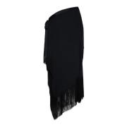 Taller Marmo Svart Fransad Kaftan Klänning Black, Dam