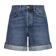 Agolde Denim Shorts Blue, Dam