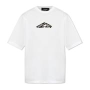 Dsquared2 Tryckt T-shirt White, Dam