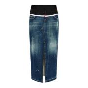 Dsquared2 Kjol tillverkad av kombinerade material Blue, Dam