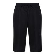 Jil Sander Svarta Elastiska Midjeshorts Black, Dam