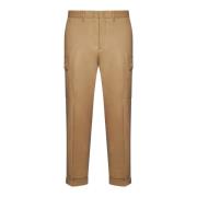 Etro Beige Ullbyxor Kort Tapered Beige, Herr