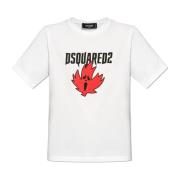 Dsquared2 Tryckt T-shirt White, Dam