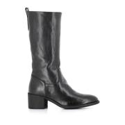 Officine Creative Svarta Läder Dragkedjeboots Black, Dam