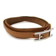 Hermès Vintage Pre-owned Laeder armband Brown, Dam