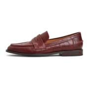 Cesare Gaspari Block Heeled Loafers - Bordeaux Red, Dam