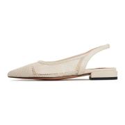 Cesare Gaspari Elegant Slingback Ballet Pumps Beige, Dam