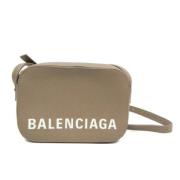 Balenciaga Vintage Pre-owned Laeder axelremsvskor Beige, Dam