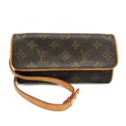 Louis Vuitton Vintage Pre-owned Canvas axelremsvskor Brown, Dam