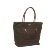 Prada Vintage Pre-owned Nylon prada-vskor Green, Dam