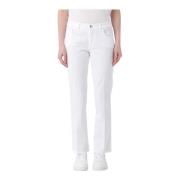 Fay Cropped Fringed Pant White, Dam