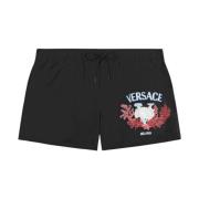 Versace Svart Sea Badbyxor Boxer Black, Herr