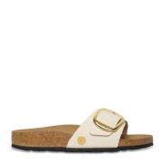 Birkenstock Äggskal Canvas Spänne Sandaler White, Dam