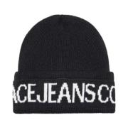 Versace Jeans Couture Svart Hatt med Vita Detaljer Black, Dam