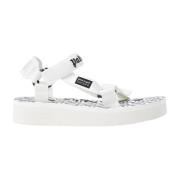 Palm Angels Vita Gummisandaler med Logoband White, Herr