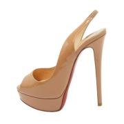 Christian Louboutin Pre-owned Pre-owned Laeder klackskor Beige, Dam