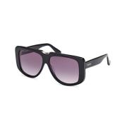 Max Mara Stiliga solglasögon i svart och grå Black, Dam