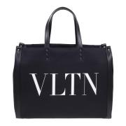 Valentino Garavani Canvas Toteväska med Vltn Broderi Black, Herr