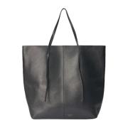 By Malene Birger Läder Toteväska Black, Dam