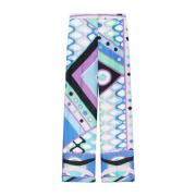 Emilio Pucci Silk Twill Byxor Multicolor, Dam