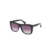 Max Mara Lee1-01B Svart Blank Solglasögon Black, Dam