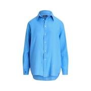 Polo Ralph Lauren Oversized Linneskjorta Blue, Dam