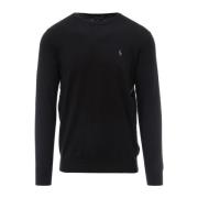 Ralph Lauren Svart Bomull Crew-Neck Tröja Ss23 Black, Herr