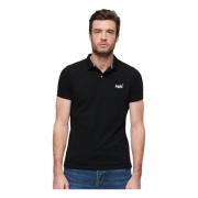 Superdry Klassisk Polo Black, Herr