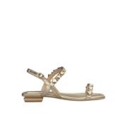 Alma EN Pena Platt sandal med strassband Yellow, Dam