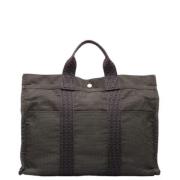 Hermès Vintage Pre-owned Canvas handvskor Gray, Dam