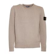 Stone Island Kritstickat Ss23 Beige, Herr