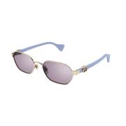 Gucci Guld Violett Solglasögon Gg1593S 004 Yellow, Unisex