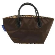 Burberry Vintage Pre-owned Tyg totevskor Brown, Dam