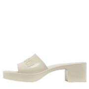 Gucci Vintage Pre-owned Gummi sandaler White, Dam