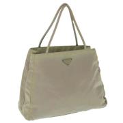 Prada Vintage Pre-owned Nylon totevskor Beige, Dam