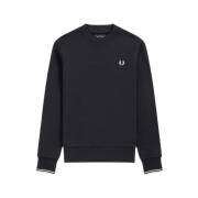 Fred Perry Rundhalsad Sweatshirt Black, Herr