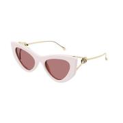 Gucci Ivory Red Solglasögon Gg1565S 003 Beige, Dam