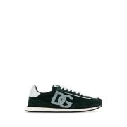 Dolce & Gabbana Grön Mocka Mesh Aria Sneakers Green, Herr