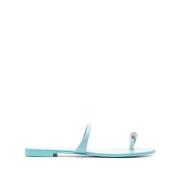 Giuseppe Zanotti Flat Sandals Blue, Dam