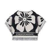 Zimmermann Svart Crop Top Black, Dam