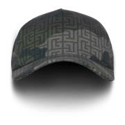 Balmain Monogrammönstrad camouflage print baseball cap Green, Herr