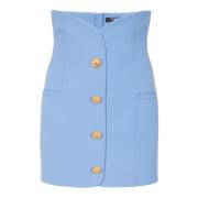 Balmain Knäppt Tulpan Kjol Blue, Dam